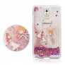 Funda purpulina con liquido流沙 SM S7 Edge