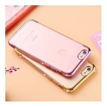 Funda TPU con diamante 电镀带钻 iPhone 7 Plus