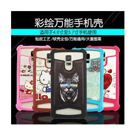 Funda Universal Antigolpe con Dibujo通用贴皮硅胶防摔彩图 5.5‘’