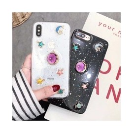 Funda de Movil Rigida con Dibujo y polvo brillante 闪粉 HW P10