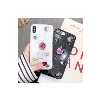 Funda de Movil Rigida con Dibujo y polvo brillante 闪粉 HW P10