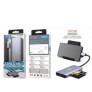 Hub USB3.0 5 en 1, Type C a 2USB 3.0/Lector SD/Lector Micro SD/Lector CF, Longitud 0,12M,