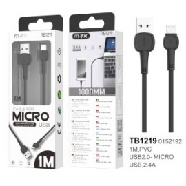 Cable de Datos M.Karron para MicroUSB, 2,4A 1M