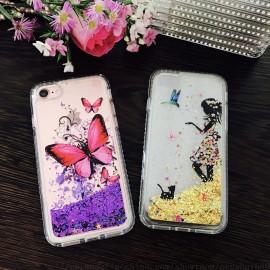Funda purpurina con dibujo 流沙 iPhone XII 5.4"
