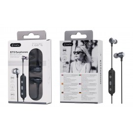 Auriculares Metal Bluetooth S.Basic Muk con botón multifuncional y micrófono, 5.0, con función rellamada