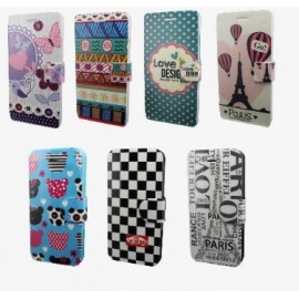 Funda de movil multiuso flip cover con dibujo 4.3"-- 4.8"