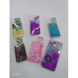 Funda deslizante purpurina con dibujo推窗流沙 iPhone XII Mini