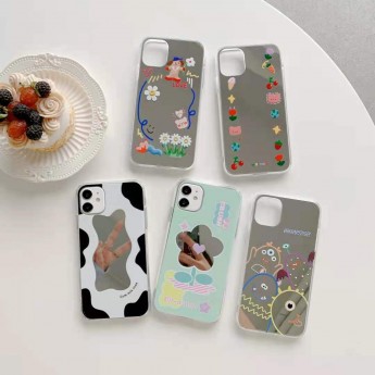 Funda espejo con dibujo镜面彩图 iPhone XII 6.7''