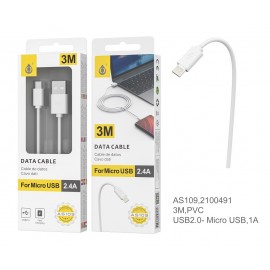 Cable de datos para Micro USB 1A, 3M