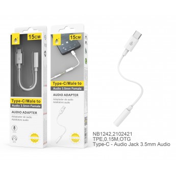 Adaptador Audio TypeC a 3,5mm Audio ,M-H