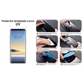 Protector cristal templado liquido con luz UV液态全胶膜 5 unidades One plus 8