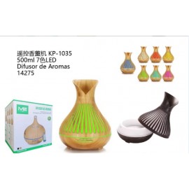 DIFUSOR DE AROMAS KP-1035, 7 colores Luz LED, 500ML