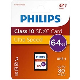 PHILIPS UHS-I MICRO SD DE 64GB ULTRA SPEED CLASE 10