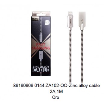 Cable de dato Para Iphone 7 USB 2A,1M Oro