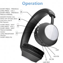 Casco SODO inalámbricos, audífonos estéreo con cable, Bluetooth 5,0, plegables, TF/FM, SD-1008