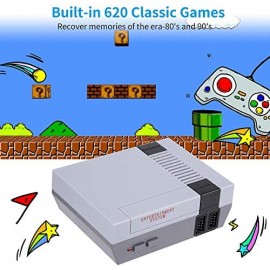 Consola de Juegos Retro, Salida AV Consola NES incorporada 620 Juegos clásicos, con 2 Controladores de Mano