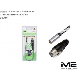 Cable adaptador de audio XLR/F-TRS 3.5MM/F 0.3M