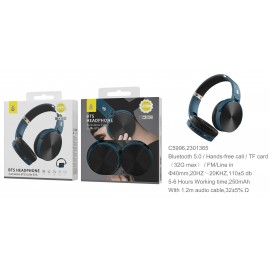 Auriculares Casco S.Basic Bluetooth 5.0 Pregable Lepux ,FM/TF/Audio, uso 5-6 horas, 20KHZ