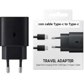 Cargador /Adaptador 25W, USB-C con cable Type-c to Type-c para Samsung