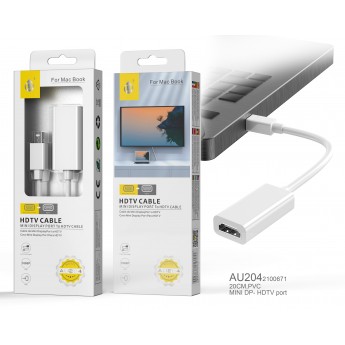 Cable HDMI AM a MINI DP HEMBRA 0,2M (Macbook a TV)