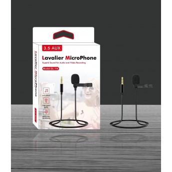 Microphone de solapa con clip para telefono, PC, aux 3.5