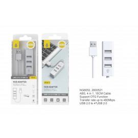 lector USB Hub con 4 entrada USB Compatible con OTG