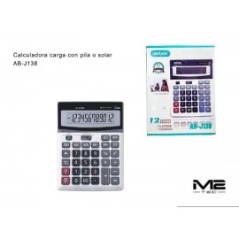 Calculador electrónico con pilas o solar AB-J138