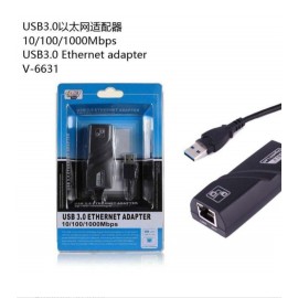 Adaptador con la entrada Red RJ45, USB 3.0, 1000Mbps