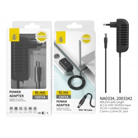 Cargador Universal con Conector Jack DC 12V/1A ( 5.5mm X 2,5mm) 1M