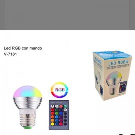 Bombilla luz led con mando