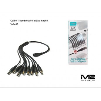 Cable de alimentación 1 hembra a 8 machos