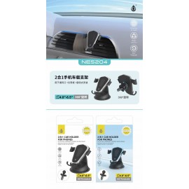 Soporte de coche 2 en 1, para movil 4.0-6.5" 360°