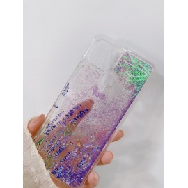 Funda purpurina con líquido 流沙 iPhone 14