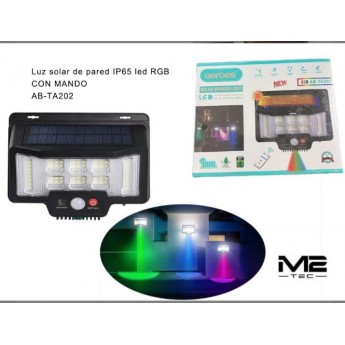 Luz solar de pared con Luz RGB con mando, impermeable iP65, luz blanca