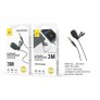 Microfono con pinza, cable jack 3.5mm, reduccion de ruido, cable 3M, compatible con moviles/Tablets/Cámaras/Portatiles