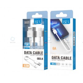 CABLE DE DATO LIGHTNING OD3.8 6A 0.3M