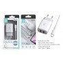 Cargador 2 puertos smart iC con cable Type-C, 2.4A