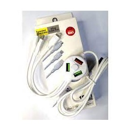 Adaptador para cable Lightning/Micro USB/Type-c, 6 in 1