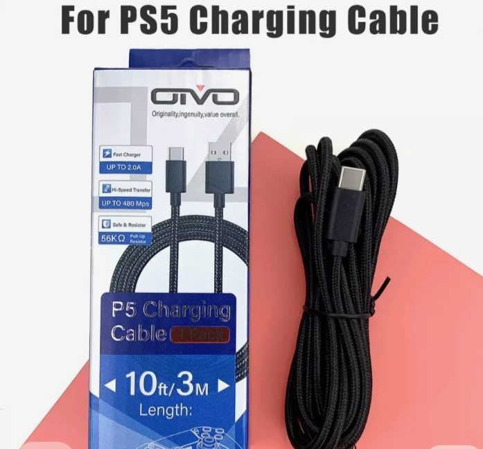 Cable de carga para mando inalambrico PS5/Switch Pro, cable de