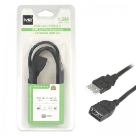Cable alargador USB 2.0 tipo A macho a tipo A hembra 1.5M