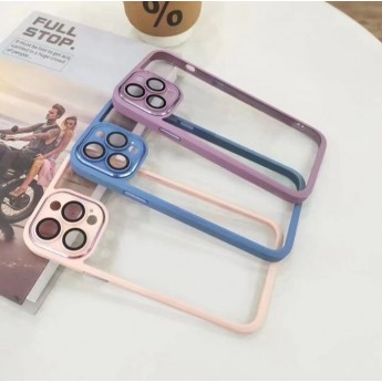 Funda transparente + protector de camara 铝合金按键 iPhone XS