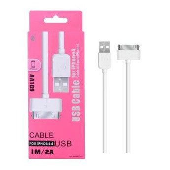 Cable de Datos para Iphone 4, 2A 1M