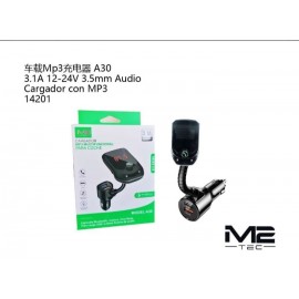 Transmisor MP3 A30, 3.1A, 12-24V, 3.5MM AUDIO