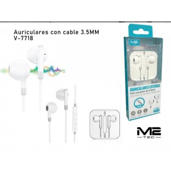 Auriculares con cable jack 3.5mm,  clip digital, 1.2M