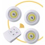 Luz LED nocturna con Control remoto inalámbrico, 3W, 3 en 1 con mando