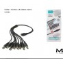 Cable 1 hembra a 8 salidas macho