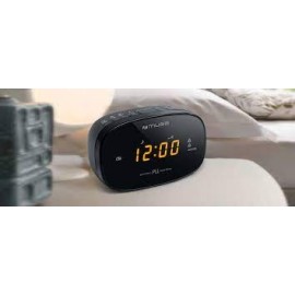 MUSE M-150CR Radio reloj despertador con doble alarma con pantalla LED 0.6", 230V ~ 50Hz, 3 uní/paq