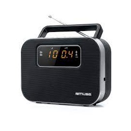 MUSE M-081R, RADIO DIGITAL, 24 horas 0.6” pantalla LED, 230V ~ 50Hz, 132mm (H) x 71mm (W) x 180mm (L), 2 uni/paq