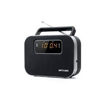 MUSE M-081R, RADIO DIGITAL, 24 horas 0.6” pantalla LED, 230V ~ 50Hz, 132mm (H) x 71mm (W) x 180mm (L)