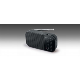 MUSE M-025 RADIO ANALÓGICA AM/FM PORTÁTIL CON ALTAVOZ, 70 mm (alto) x 32 mm (ancho) x 130 mm (largo), 3uni /paq